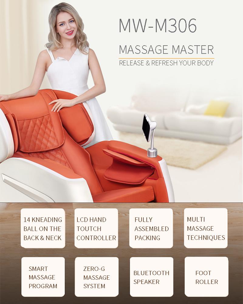Moway Tuina Massage Chair with Touch Screen Controller, Orange