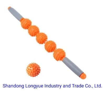 Plastic Ball Yoga Roller Muscle Massage Stick
