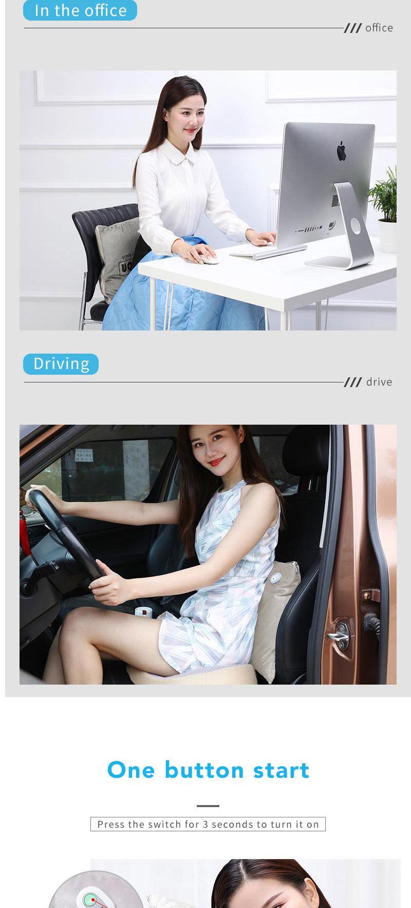 Hezheng Multifunctional Foldable Air Conditioning Blanket Throw Pillow 2 in 1 Amphibious Foldable Massage Blanket Pillow