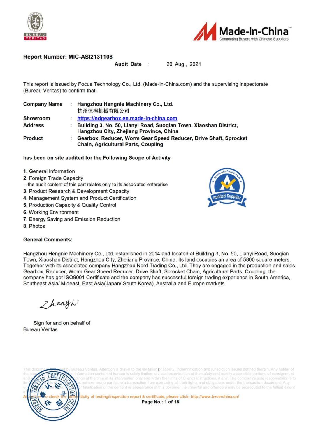 ISO 9001 Approved Wp Series Worm Gearbox with Single/Double Speed Gear Box Reducer Reduction Cast Iron High Torque Transmission (Wpa/Wps/Wpx/Wpo)