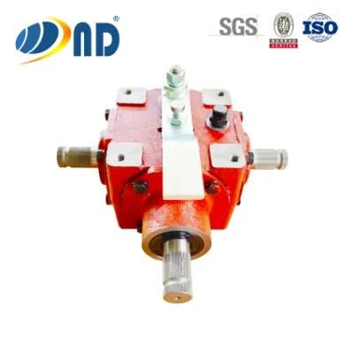 Agricultural Gearbox for Lawn Mower 90 Degree Bevel Transmission Pto Reducer Bevel Gear Box Right Angle Rotary Tiller Farm Machine