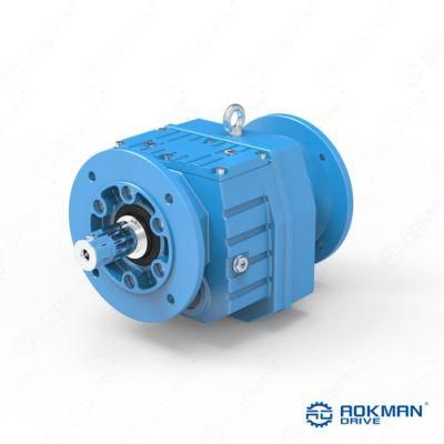 Aokman R Series Factory Direct Helical Gear Motor Box Speed Reducer