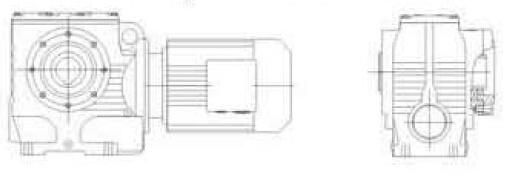 Right Angle Shaft S Series Helical Worm Gear Box with Low Noise