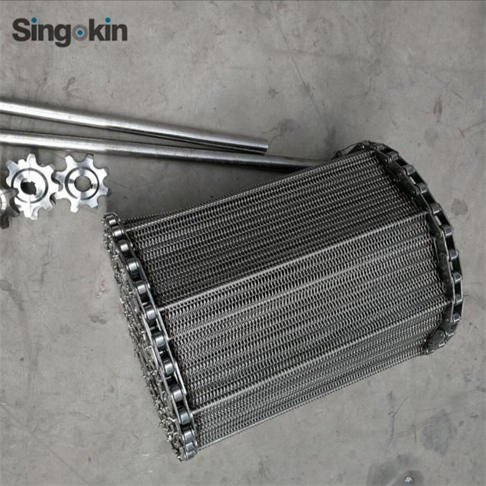 304 316L Stainless Steel Flat Wire Mesh Conveyor Belt for Oven Pizza Chocolate