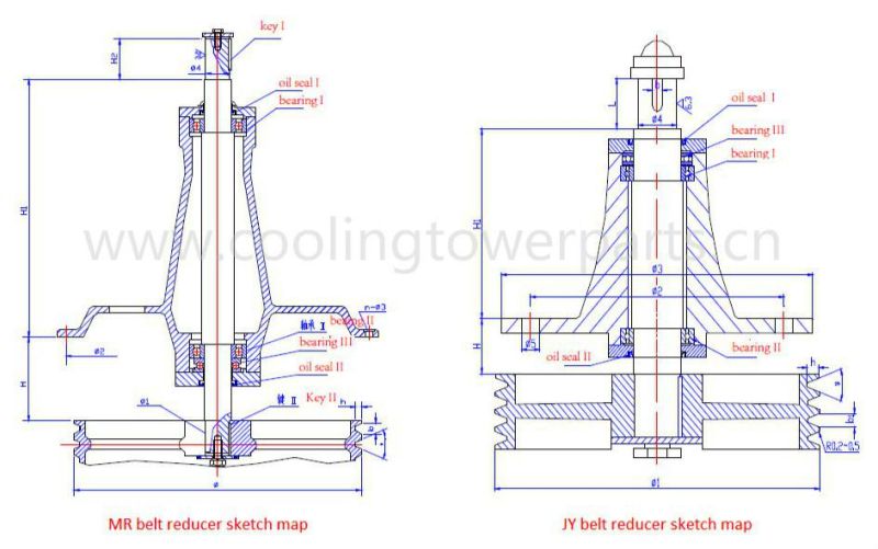 Pulley Reducer for Cooling Tower