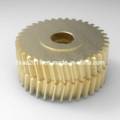 Brass Cylindrical Double Helical Gear, Double Gear Wheel