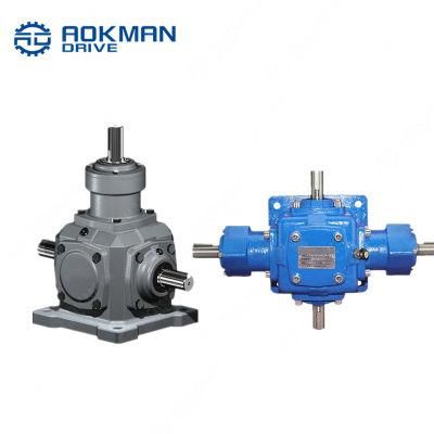 T Series Foot Mounted Spiral Bevel Speed Reducer Right Angle Steering Gearbox