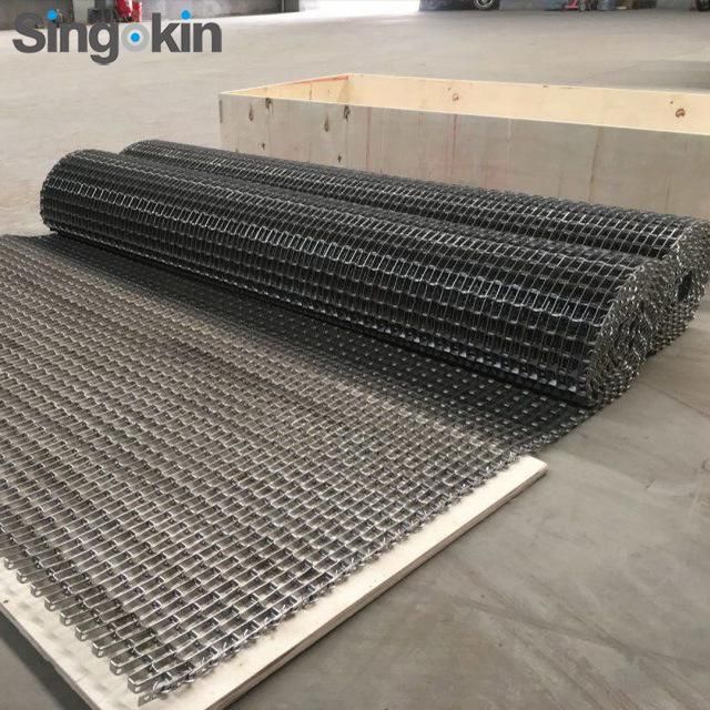 304 316L Stainless Steel Flat Wire Mesh Conveyor Belt for Oven Pizza Chocolate