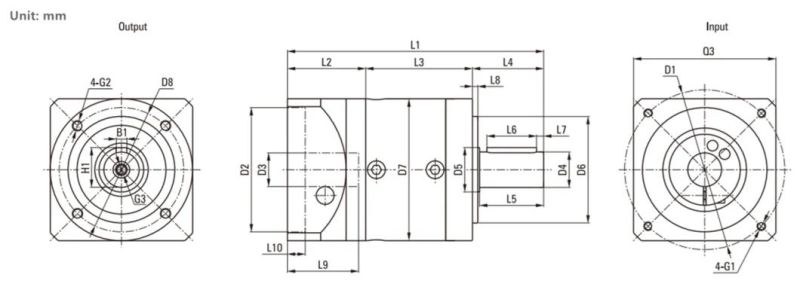 60mm Servo Motor Planetary Gearbox For Packing Machine