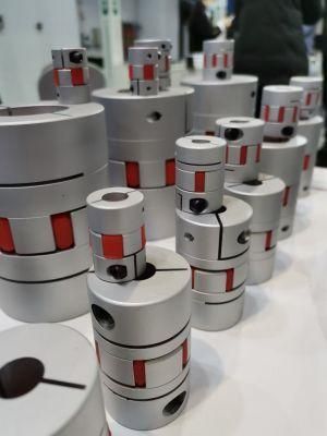 Mighty Aluminum Beam/Rigid Coupling CNC Flexible Jaw Plum Coupling with Red Rubber
