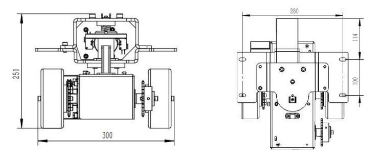 Brushless DC Motor Wheel with Lifting for Automatic Vehicles (TZCS-100-30TS)