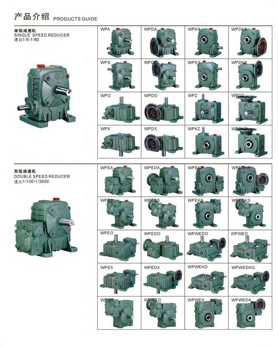 Wp Cast Iron Housing Worm Gear Single Speed Gearbox