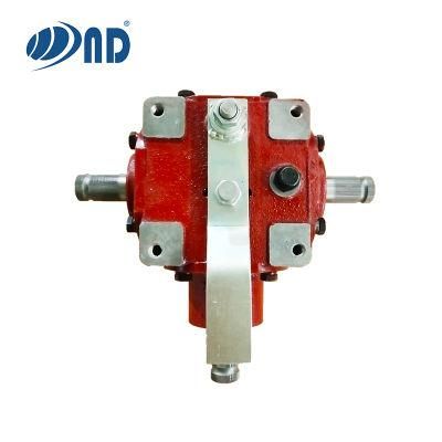 ND Agriculture Gear Box Pto Agricultural Reverse Gearbox with Handle for Bale Wrapper Wood Chipper Straw Blower