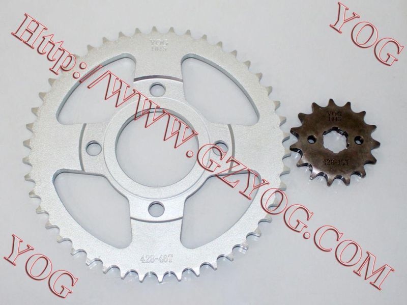 Motorcycle Parts Motorcycle Front and Rear Sprockets Set Suzuki Ax100