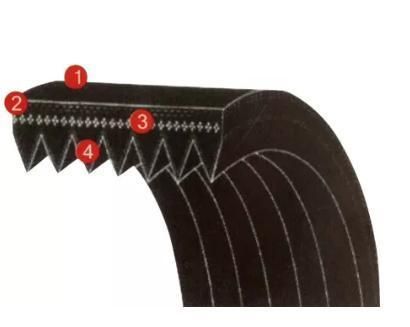 High Quality Cr or EPDM Auto 4pk Belt Ukuran