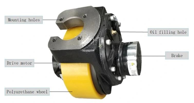 CE Certificated Drive Unit 48V 650W with BLDC Motor Polyurethane Wheel Robot Brushless DC Motor Driving Wheel with Low Price in China (TZ09-D065)
