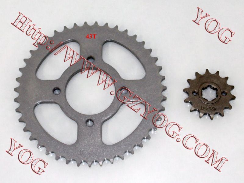 Motorcycle Parts Motorcycle Front and Rear Sprockets Set Suzuki Ax100