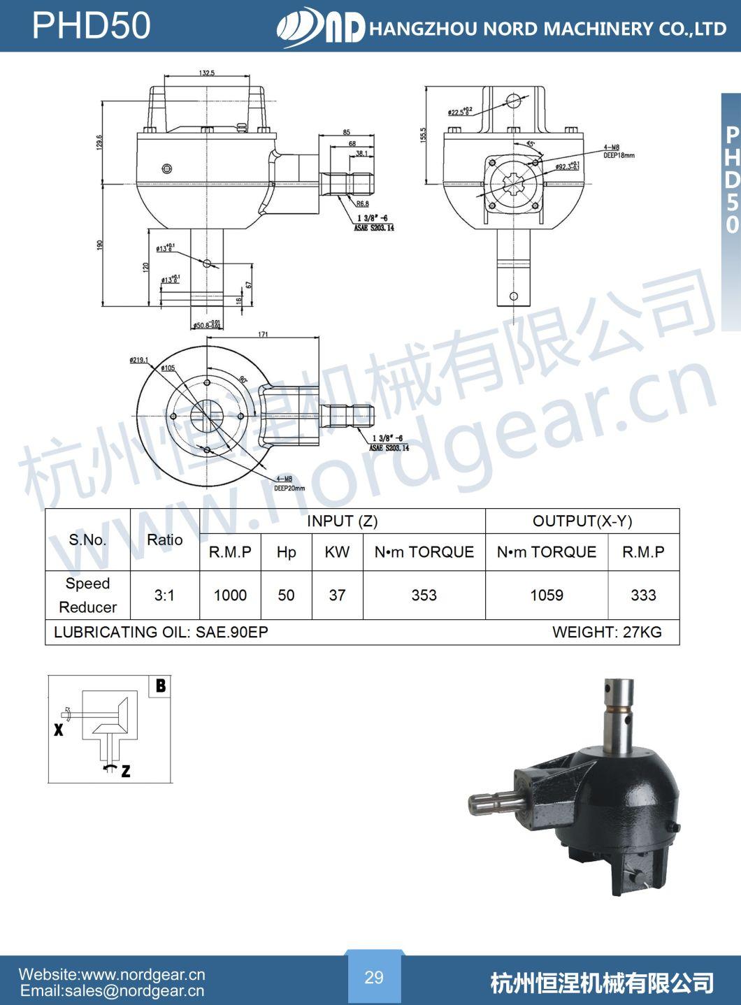 Post Hole Digger Gearbox for Agricultural Machine 90 Degree Becvel Farm Pto Right Angle Tractor Slasher Rotary Tiller Feed Mixer Cultivator Conveyors Storage