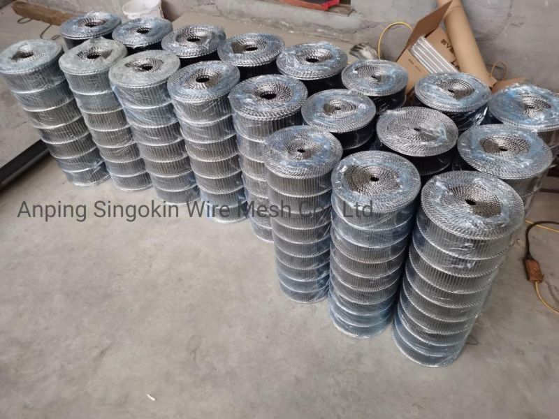 304 316L Stainless Steel Flat Wire Mesh Conveyor Belt for Oven Pizza Chocolate