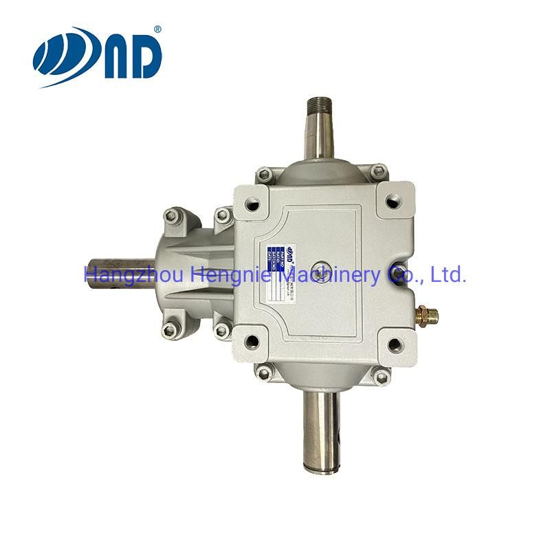 T Series 90 Degree Aluminum Right Angle Bevel Gearbox Agricultural Machinery Parts for Salt Spreaders Spreader Fertiliser Small Rotary Cultivator
