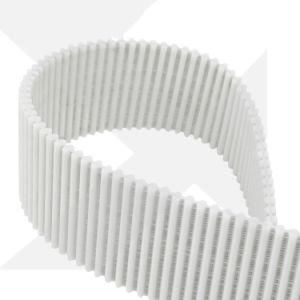 High-Strength White Steel Core PU Synchronous Belt for Transmission with Double-Sided Teeth