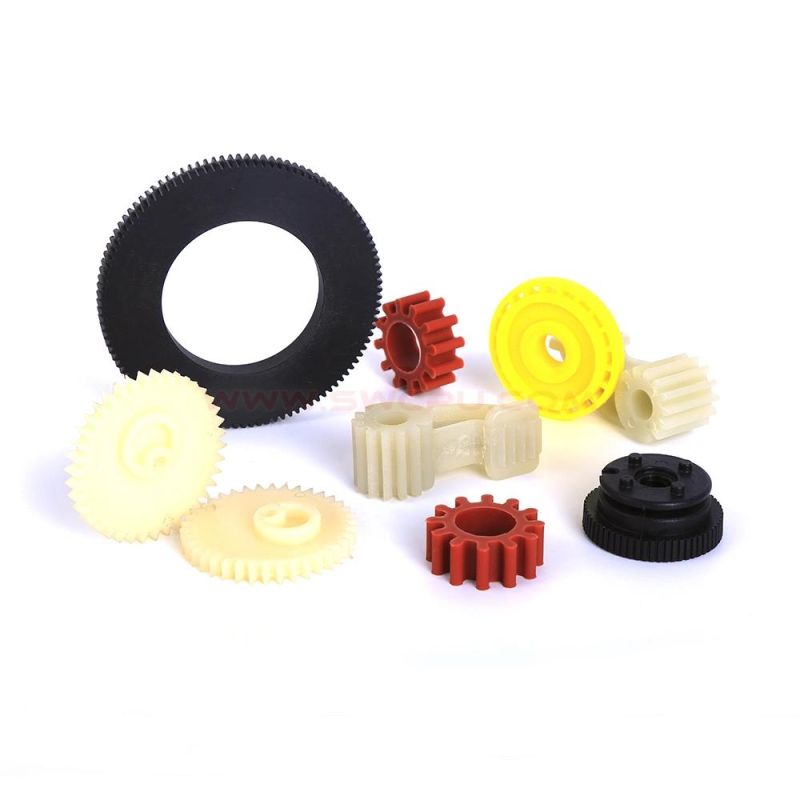 Rubber Rim Plastic Teeth Spur Gear for