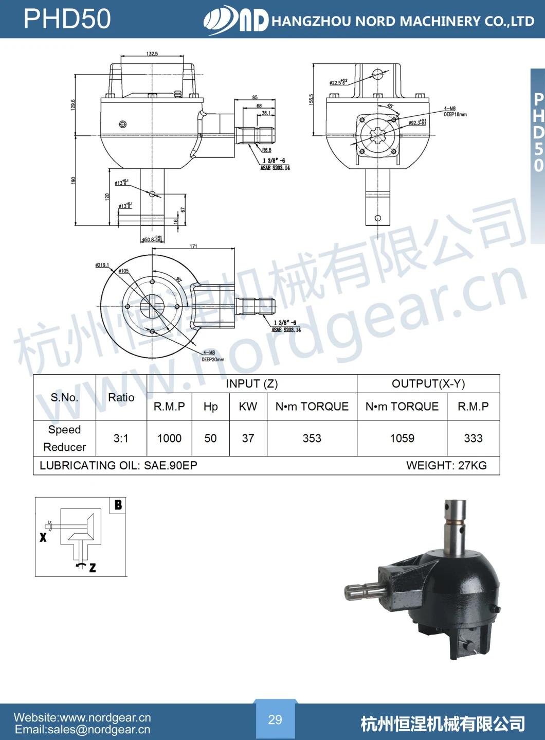 Post Hole Digger Gearbox for Agricultural Machine 90 Degree Becvel Farm Pto Right Angle Tractor Slasher Rotary Tiller Feed Mixer Rice Harvester Machine