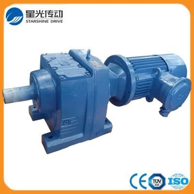 Inline Standard Helical Reducer R Series Gearmotor with Standard Motor