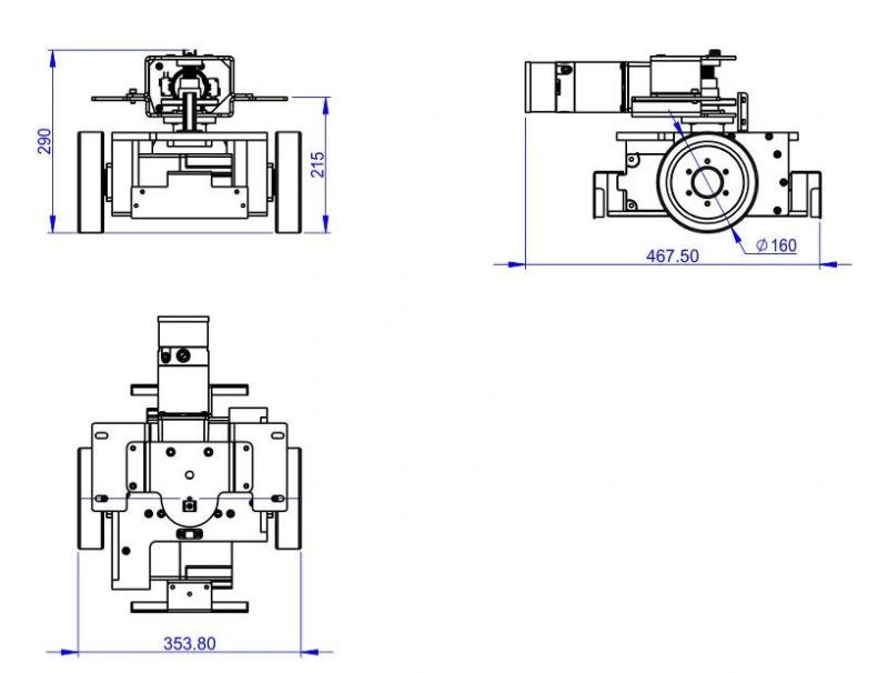 Industry Electric Drive Wheel with Lifting Made in China (TZCS-400-36TS)