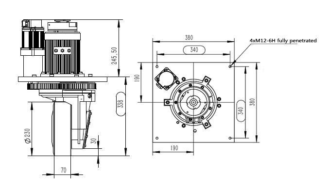 1500W Heavy Load Steering Vertical Drive Wheel Assembly (TZ12-DA15S04)