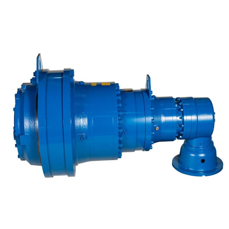 Flange Input Right Angle Big Output Torque Planetary Transmission Gearbox with Motor