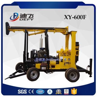 2022 Hot Sale 300-600m Trailer Mounted Used Water Borehole Drilling Rig Machine