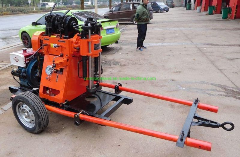 Two Wheel Trailer Mounted Geotechnical/Soil Survey/Water Well Borehole Drilling Machine