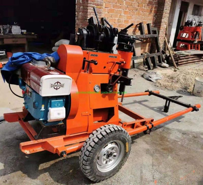 Two Wheel Trailer Mounted Geotechnical/Soil Survey/Water Well Borehole Drilling Machine