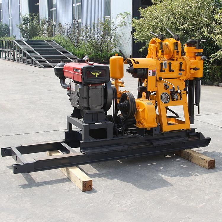 Borehole 160m Depth Drilling Rig Hydraulic with Four Wheels