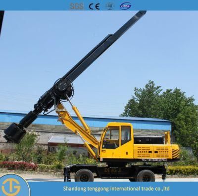 15m Depth Wheeled Pile Drilling Rig for Water Well