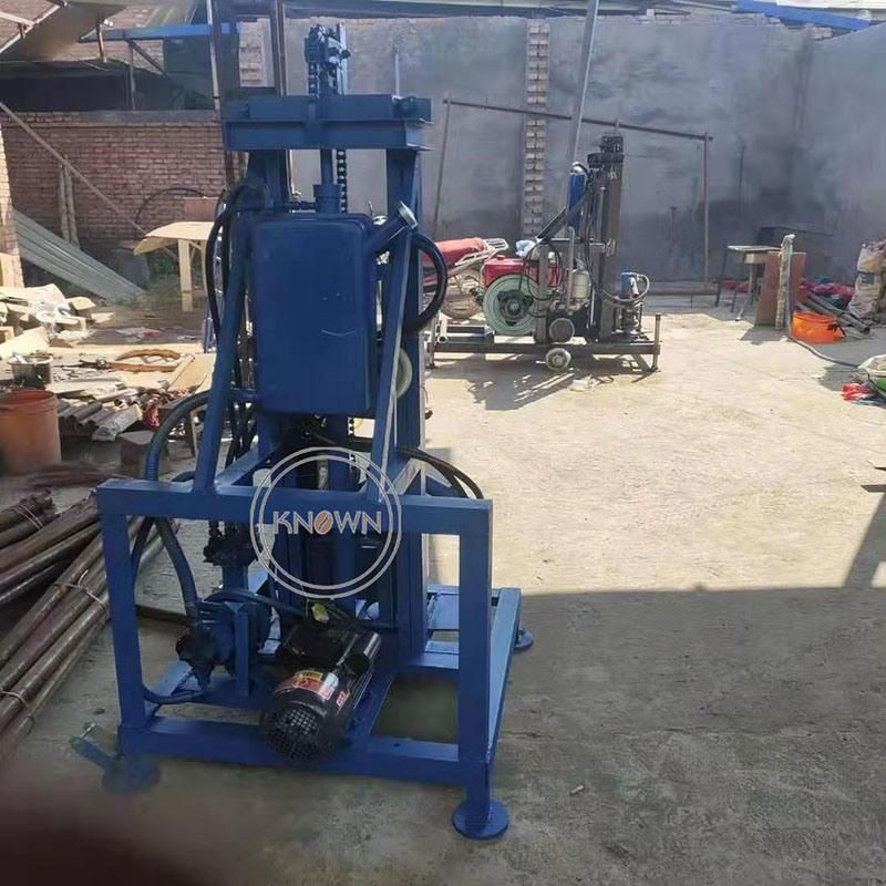 Electric Hydraulic Water Well Drilling Rig Machine Portable Deep Well Borehole Mine Drill Rig Machine with Drilling Rod Head