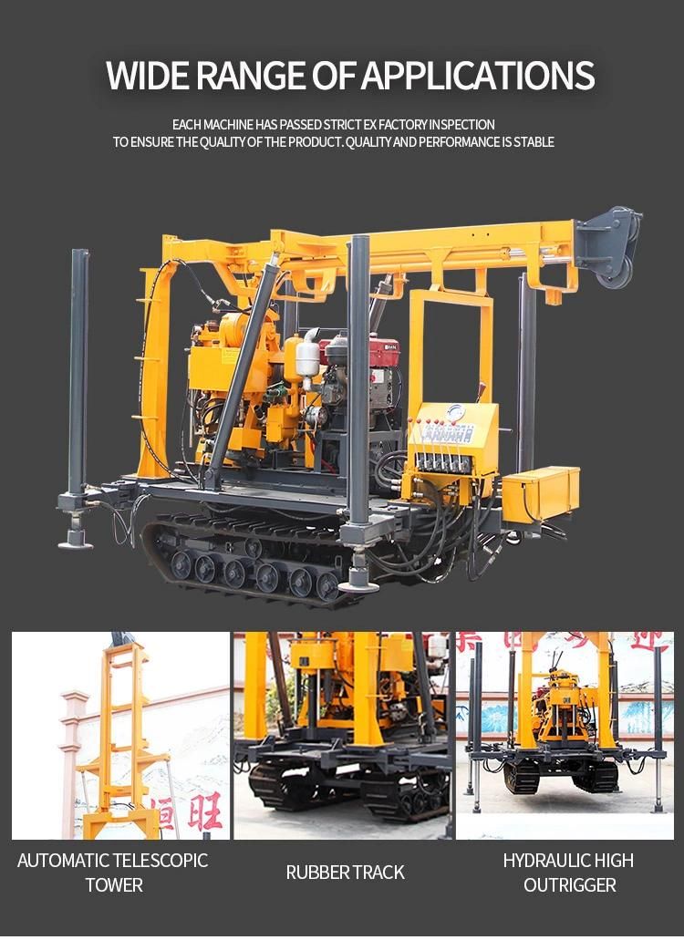 Mini Hw230 Track Mounted Crawler 200m Water Well Drilling Rig for Sale