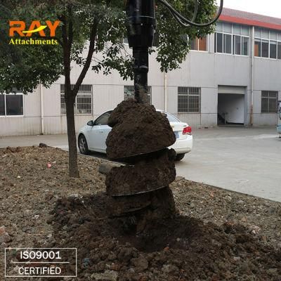 Ray Earth Hole Drilling Machine Hydraulic Earth Auger for 4 to 8t Excavator