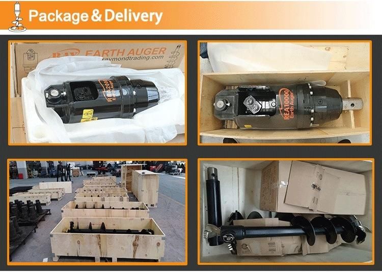 Mini Excavator Attachments Post Hole Digger Earth Auger for Sale