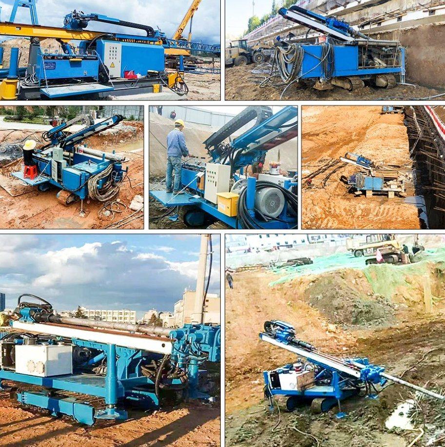 Deep Hole Anchor Engineering Grouting Drilling Rig Drill Depth 160m Crawler Deep Foundation Pit Anchor Drilling Rig for Rock Formation
