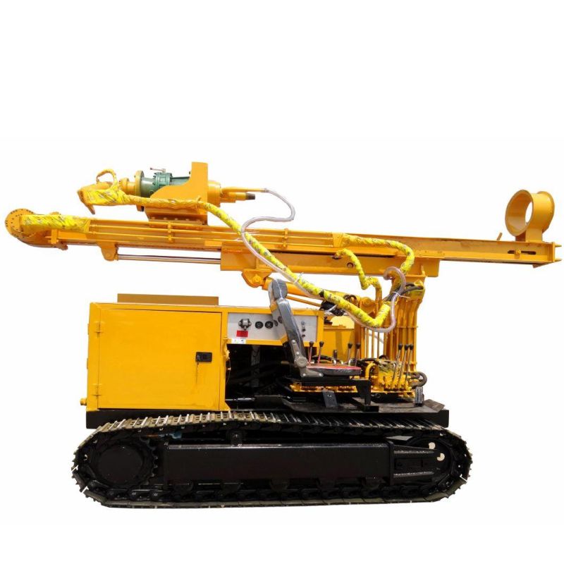 High Effciency Solar Power Photovoltaic Crawler Ground Drilling Pile Driver for Screw