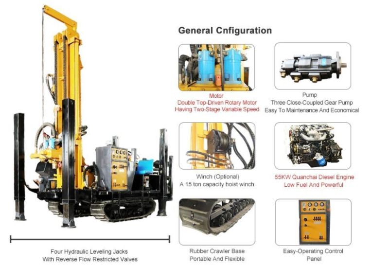 China Drilling Crawler Pneumatic Water Well Drilling Rig Machine Prices