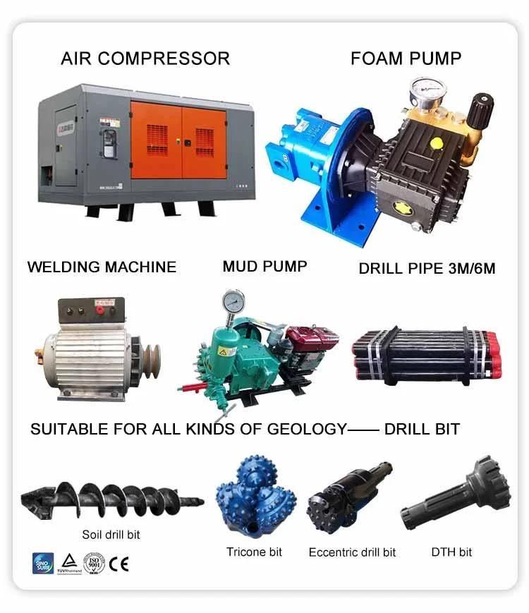 Huge Discount 180m Depth Pneumatic Depth Hard Rock Drilling Rig