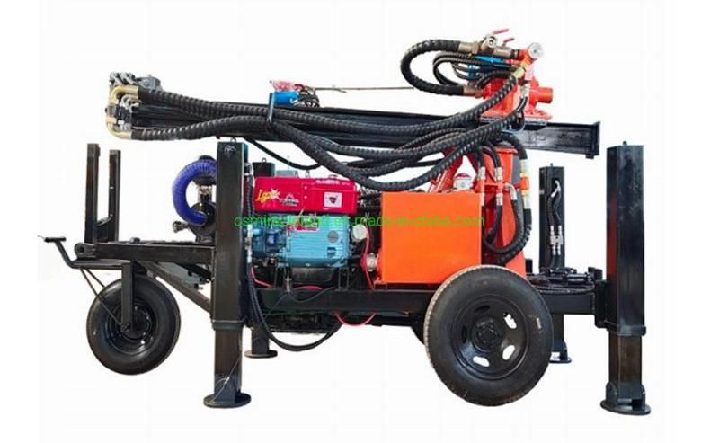 Fy-130 Wheel Type DTH Hydraulic Rotary Hard Rock Water Boring Drilling Machine