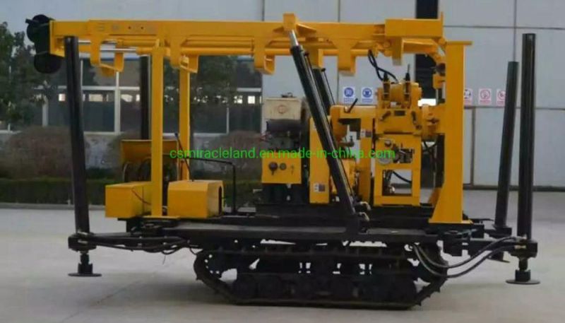 200m Deep Crawler Mounted Hydraulic Water Well Borehole Drilling Equipment with Mud Pump (YZJ-200Y)