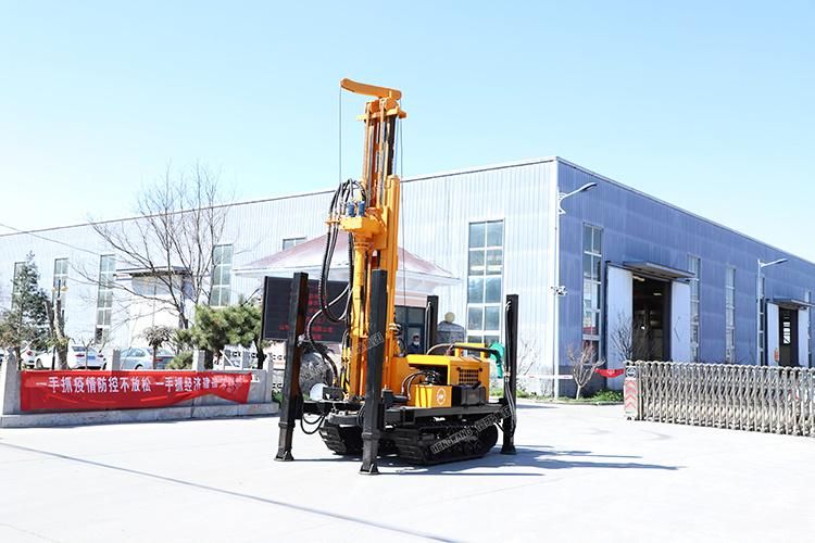 Diesel Engine 150m Depth Crawler Mounted Water Well Drilling Rig