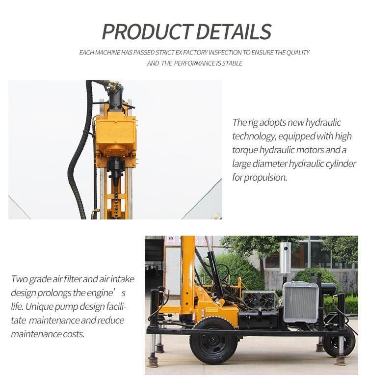200m Depth Bore Well Drilling Machine Price