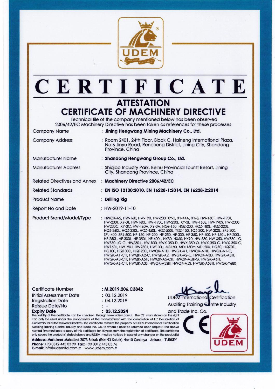 CE Approved Tractor Water Well Drilling Rig