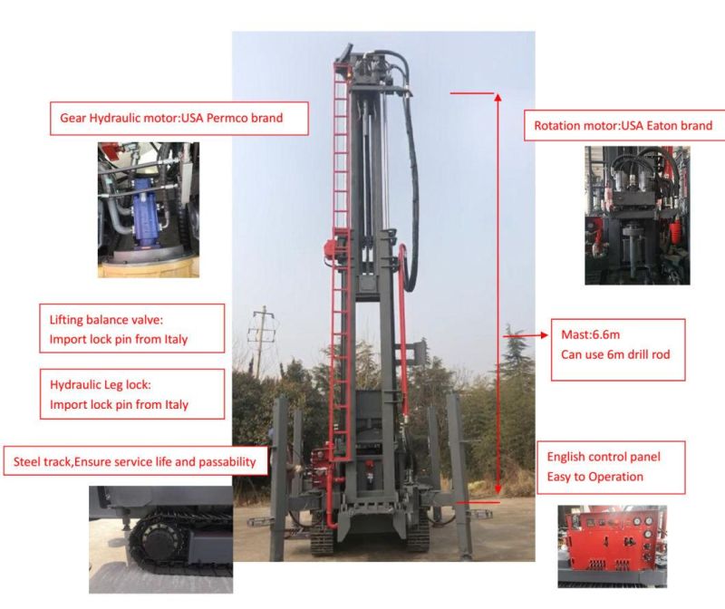 Portable 400m Borehole Drilling Rig